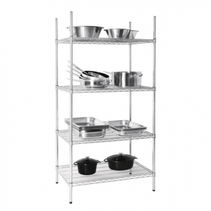 4 Tier Wire Shelving Kit 915x 610mm