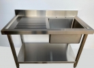 Premium 304 Grade Stainless Steel 1200mm Wide Sink With Left Hand Drainer
