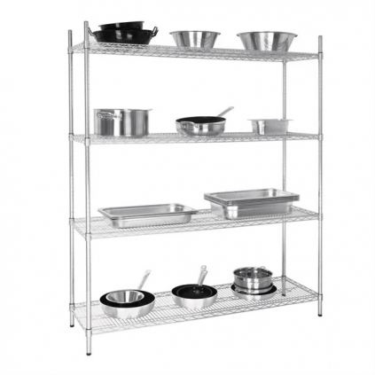 4 Tier Wire Shelving Kit 1525x 460mm