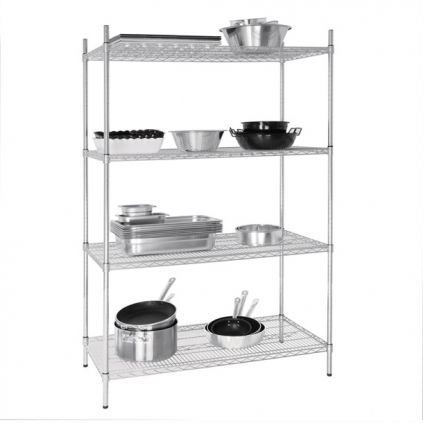 4 Tier Wire Shelving Kit 1220x 610mm