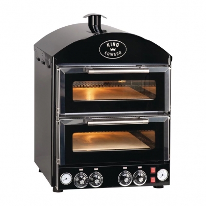 King Edward PK2 Double Deck Pizza King Oven - Black Or Red