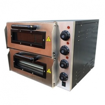 EP2+2 Twin Deck Stainless Steel Electric Pizza Oven 20 Inch