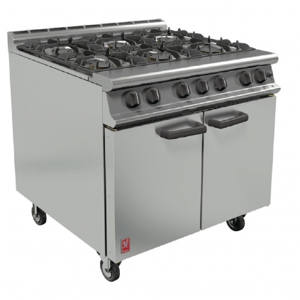 Falcon 6 Burner Dominator Plus Gas Oven Range G3101 On Castors