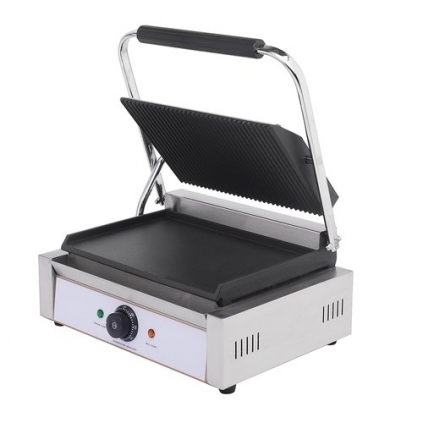 Hamoki Large Single Ribbed Top & Smooth Bottom Contact Grill