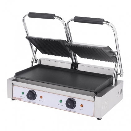 Hamoki Twin Ribbed Top & Smooth Bottom Contact Grill