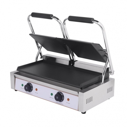 Hamoki Twin Smooth Double Contact Grill 