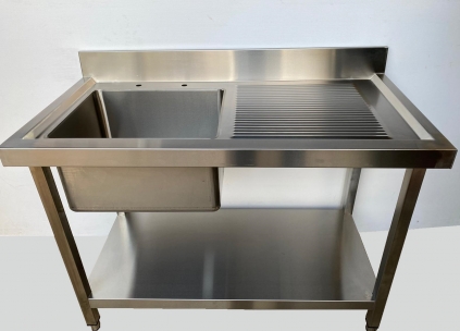 Premium 304 Grade Stainless Steel 1200mm Wide Sink With Right Hand Drainer