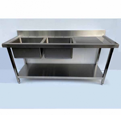 Double bowl sink with right hand drainer best sale