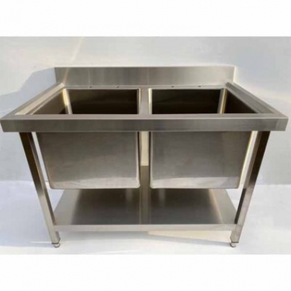 Premium 304 Grade Stainless Steel Double Bowl Deep Pot Wash Sink