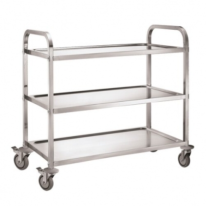 Hamoki Stainless Steel 3 Tier Service Trolley