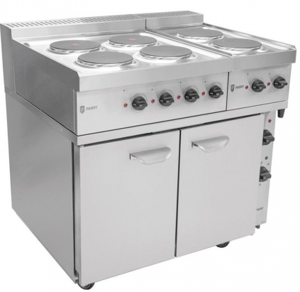 Parry P9EO 6 Ring Hob Fan Assisted Electric Oven Range