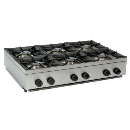 Parry AG6H 6 Burner Natural Or LPG Gas Hob Top