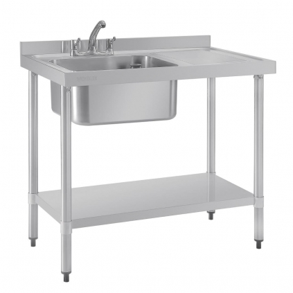 Vogue 1000mm Wide Single Bowl Sink With Right Hand Drainer