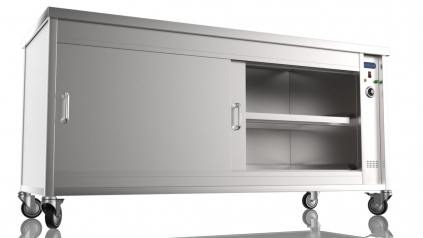 NordStar 1800mm Wide Hot Cupboard Plate Warmer On Castors