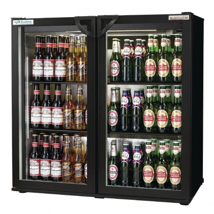Autonumis EcoChill Maxi RWC10001 Double Sliding Door Back Bar Cooler Black
