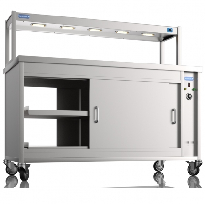 NordStar 1500mm Wide Pass Through Hot Cupboard With 1 Tier Heated Gantry