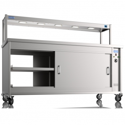 NordStar 1800mm Wide Pass Through Hot Cupboard With 1 Tier Heated Gantry