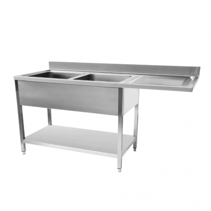 Stainless Steel Dishwasher Sink 1600x600mm - Right Hand Drainer
