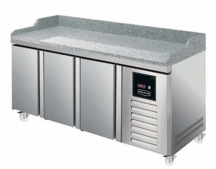 Sterling Pro Green SPI-718030GR 3 Door Fridge Counter With Granite Top
