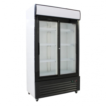 Diaminox GDR90S Double Glass Door Upright Display Fridge
