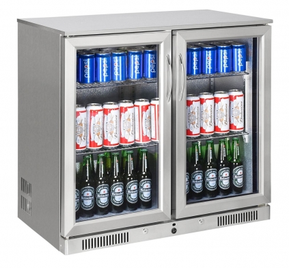 Sterling Pro Green SP2HC-STS Double Door Stainless Steel Bottle Cooler