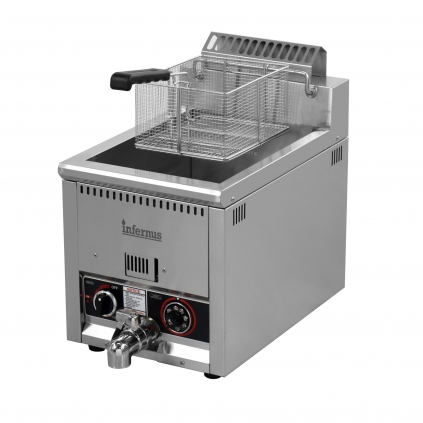 Infernus Countertop Single Tank Gas Fryer - NAT GAS Or LPG OPTIONS