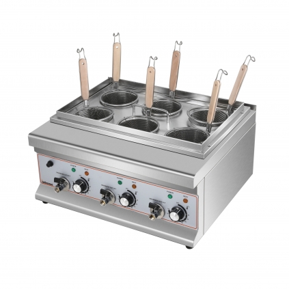 Infernus INF-NC6 Commercial 6 Pot Electric Noodle Cooker / Pasta Boiler