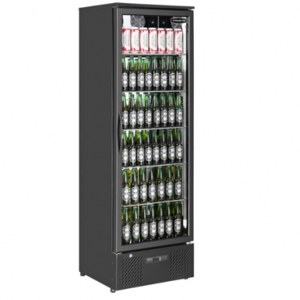 Sterling Pro Green SP110-BK Single Door Black Upright Bottle Cooler