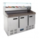 Polar G-Series Prep Counter Fridge With Marble Worktop &amp; Glass GN Guard 368Ltr