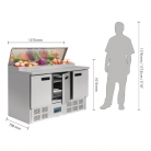 Polar G-Series Pizza Salad Prep Counter Fridge 390Ltr