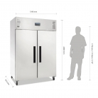 Polar G-Series Upright Double Door Fridge 1200Ltr