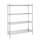 Vogue 4 Tier Wire Shelving Kit 1525x460mm