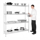 Vogue 4 Tier Wire Shelving Kit 1525x460mm