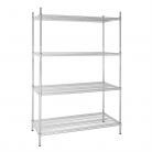 Vogue 4 Tier Wire Shelving Kit 1220x610mm