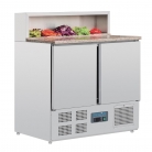 Polar G-Series Pizza Salad Prep Counter Fridge With Granite Worktop 288Ltr