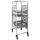 Vogue Stainless Steel Gastronorm Racking Trolley 15 Level