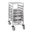 Vogue Stainless Steel Gastronorm Racking Trolley 7 Level