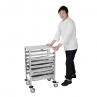 Vogue Stainless Steel Gastronorm Racking Trolley 7 Level
