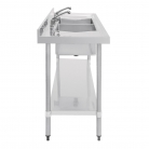  Vogue Stainless Steel Double Sink With Double Drainer 2400mm