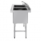Vogue Double Bowl Deep Pot Sink