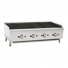 Hamoki ECB-48SX Gas Countertop Charbroiler Grill Quad Control 4 Burner