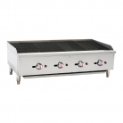 iMettos ECB-48SX Gas Countertop Charbroiler Grill Quad Control