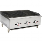 Hamoki ECB-36SX Gas Countertop Charbroiler Grill Triple Control 3 Burner