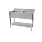 1200mm Wide Stainless Steel Double Bowl Midi Pot Wash Sink