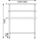 Vogue Stainless Steel Prep Station 1800x600mm