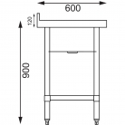 Vogue Stainless Steel Midi Pot Wash Sink with Undershelf