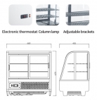 Infernus Refrigerated Countertop Food Display Chiller 100 Litre - White