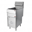 MJSFF120 Gas Fryer Free Standing Single Tank with Twin Baskets 4 Burner 25L