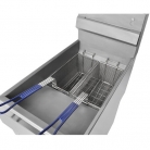 MJSFF120 Gas Fryer Free Standing Single Tank with Twin Baskets 4 Burner 25L