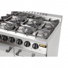 Buffalo 6 Burner Oven Range with Castors